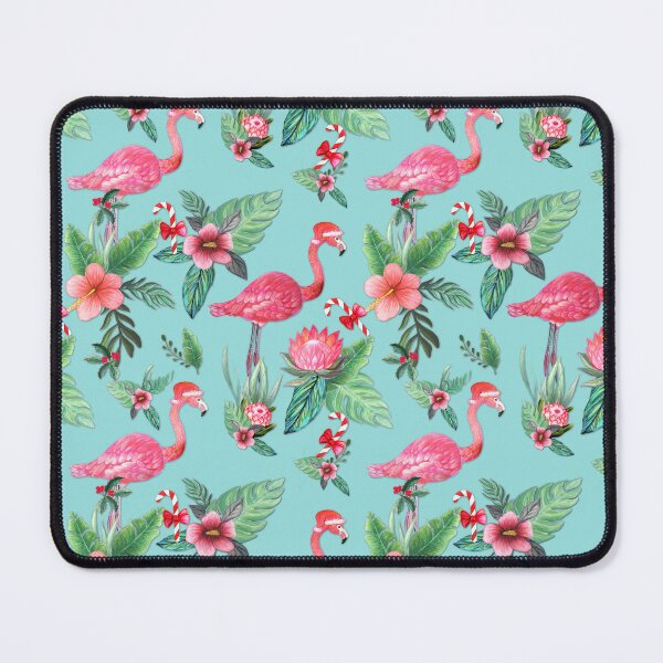 Item preview, Christmas Flamingo Santa Tropical floral designed and sold by MagentaRose.