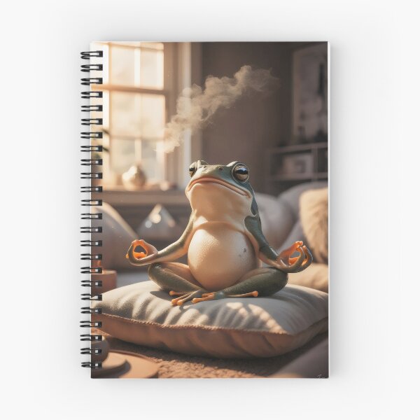 Item preview, Meditating frog. designed and sold by MyHappyArtShop.