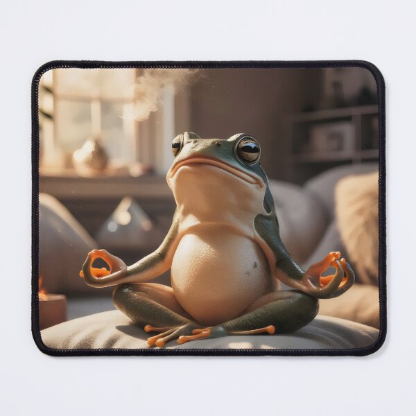 Item preview, Meditating frog. designed and sold by MyHappyArtShop.