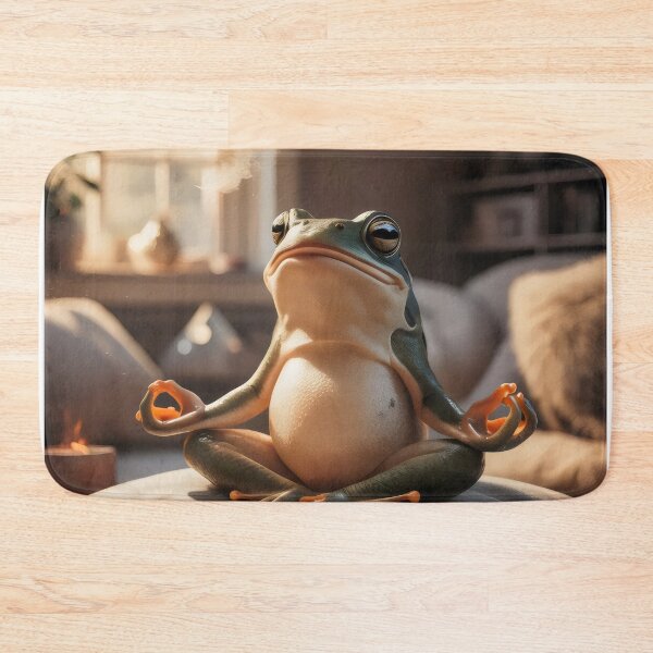 Item preview, Meditating frog. designed and sold by MyHappyArtShop.