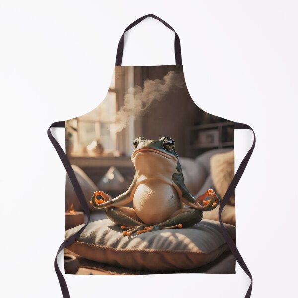 Item preview, Meditating frog. designed and sold by MyHappyArtShop.