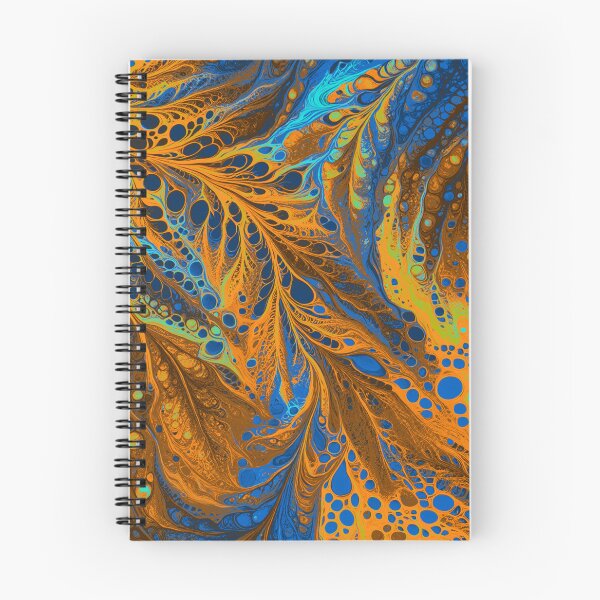 Item preview, Blue and Gold Paint Pour designed and sold by Debbie Schulte.