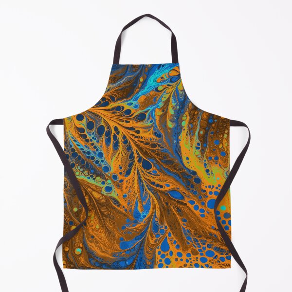 Item preview, Blue and Gold Paint Pour designed and sold by Debbie Schulte.