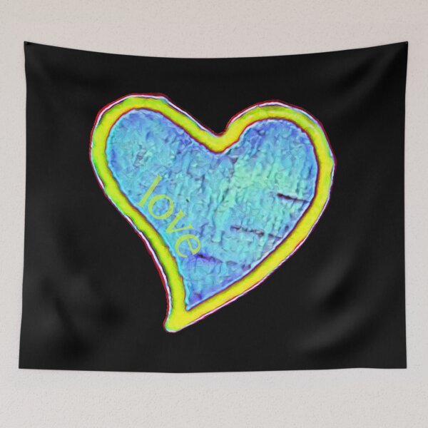 Item preview, Loveheart yellow and blue designed and sold by FlossOrFi.
