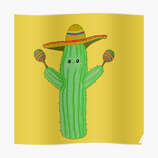 Happy Cactus Poster