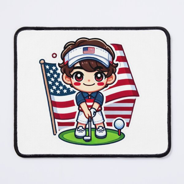Item preview, Kawaii Golfer Patriot designed and sold by BlankCanvasHaHa.