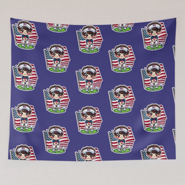 Item preview, Kawaii Golfer Patriot designed and sold by BlankCanvasHaHa.