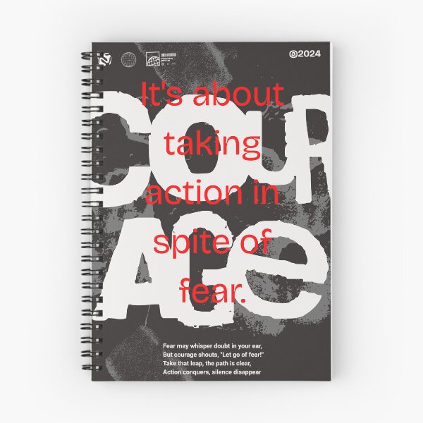 Item preview, Courage Calls: Action Over Fear  designed and sold by fabrints.