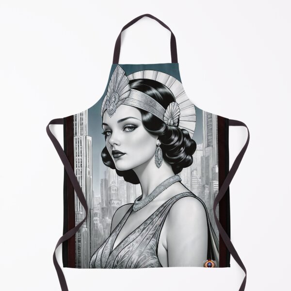 Item preview, Stunning Illustration Of A Vintage Glamour And Elegant Art Deco Female Alluring AI Concept Art by Xzendor7 designed and sold by Xzendor7 Digital Art Creations.