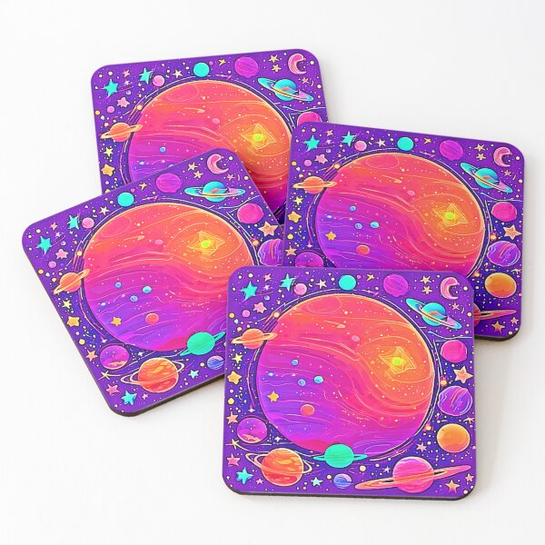 Item preview, Ethereal Cosmos: Cartoon Glow  designed and sold by Health And Fitness Posts e-Store.
