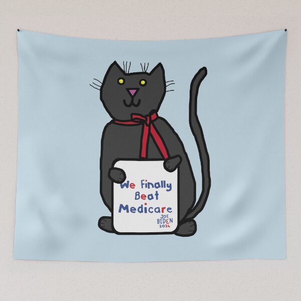 Item preview, Cat with We Finally Beat Medicare Joe Biden 2024 Sign designed and sold by ellenhenry.