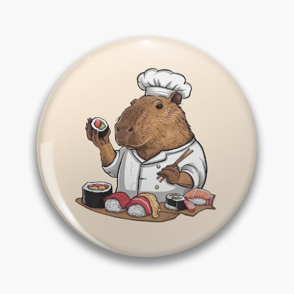 Item preview, Capybara Sushi Master - Funny Capybara designed and sold by canvadreamer444.
