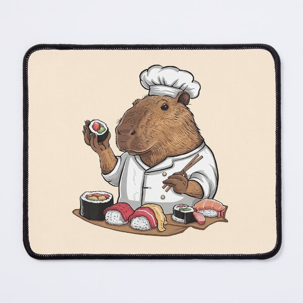 Item preview, Capybara Sushi Master - Funny Capybara designed and sold by canvadreamer444.