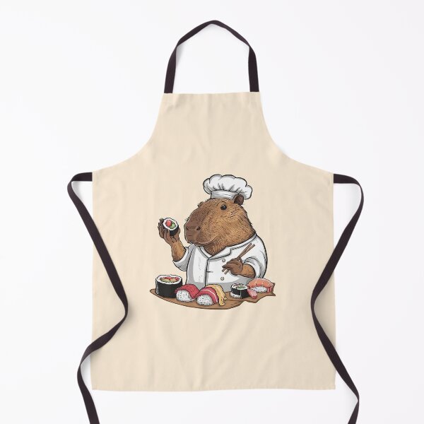 Item preview, Capybara Sushi Master - Funny Capybara designed and sold by canvadreamer444.