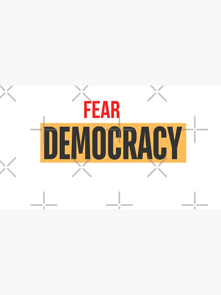 Thumbnail 6 of 6, Bucket Hat, With Fear For Our Democracy, I Dissent designed and sold by DesiBoli.