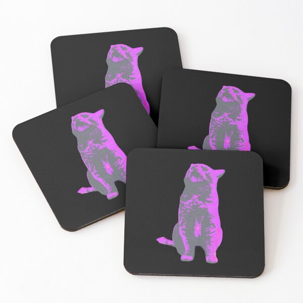 Item preview, Retro curious kitty pink designed and sold by FlossOrFi.