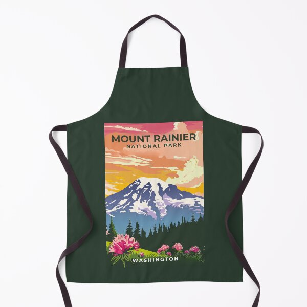 Item preview, A Vintage Travel Art of the Mount Rainier National Park - Washington - US designed and sold by GoodOldVintage.