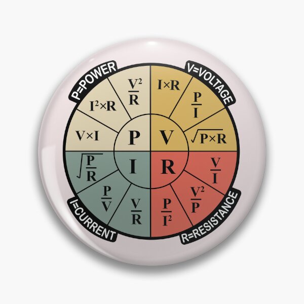 Item preview, Ohm's Law Formula Wheel Sticker Chart for Electricians and Electrical Engineering Students and Physics Students designed and sold by Science Engineering Gifts.