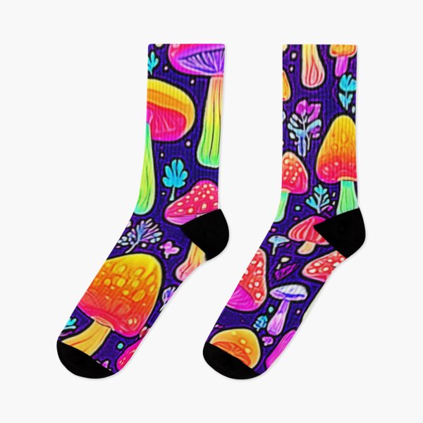 Item preview, Soft Neon: Cartoon Mushroom Patch designed and sold by Health And Fitness Posts e-Store.