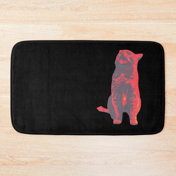 Item preview, Retro curious kitty red designed and sold by FlossOrFi.