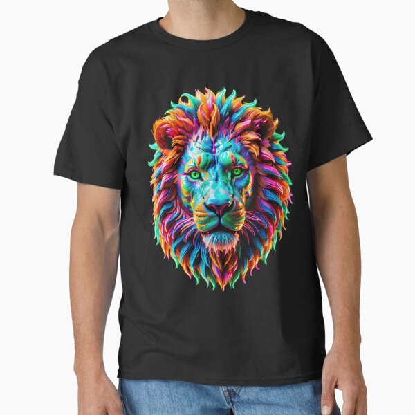 Item preview, Prismatic Pride: Psychedelic Lion Portrait designed and sold by JackrabbitPub.