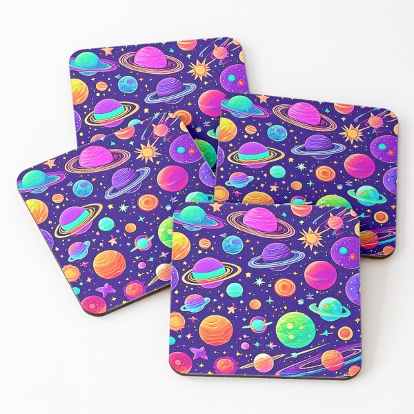 Item preview, Flowy Neons: Planets & Stars designed and sold by Health And Fitness Posts e-Store.