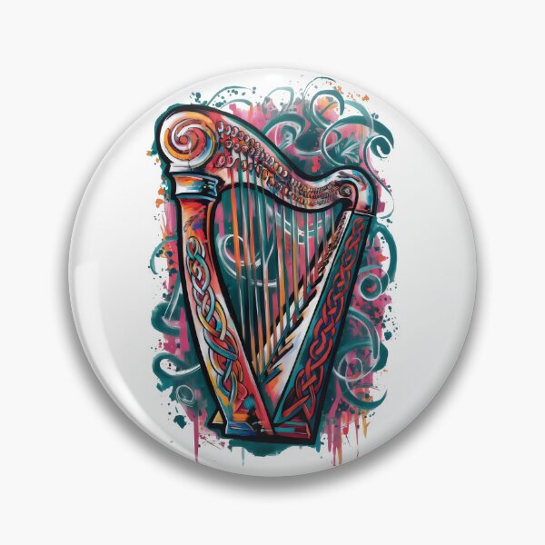 Item preview, Celtic Irish Harp Abstract Design designed and sold by CELTIC-DESIGNS.