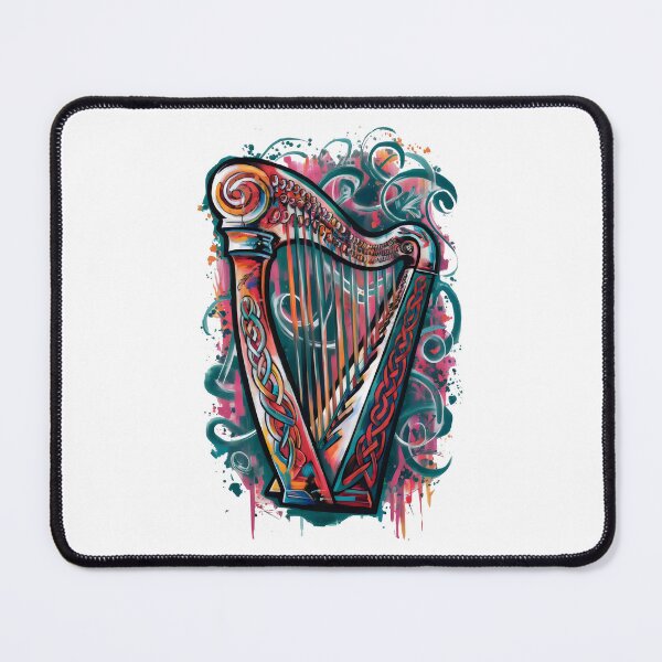 Item preview, Celtic Irish Harp Abstract Design designed and sold by CELTIC-DESIGNS.