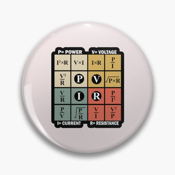 Item preview, Ohms Law Formula Sticker Chart for Electricians and Electrical Engineering Students and Physics Students designed and sold by Science Engineering Gifts.