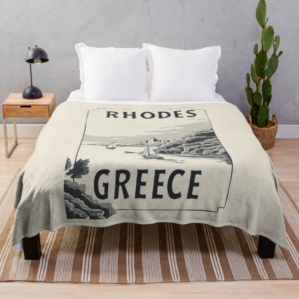 Item preview, A Vintage Travel Art of Rhodes - Greece  designed and sold by GoodOldVintage.