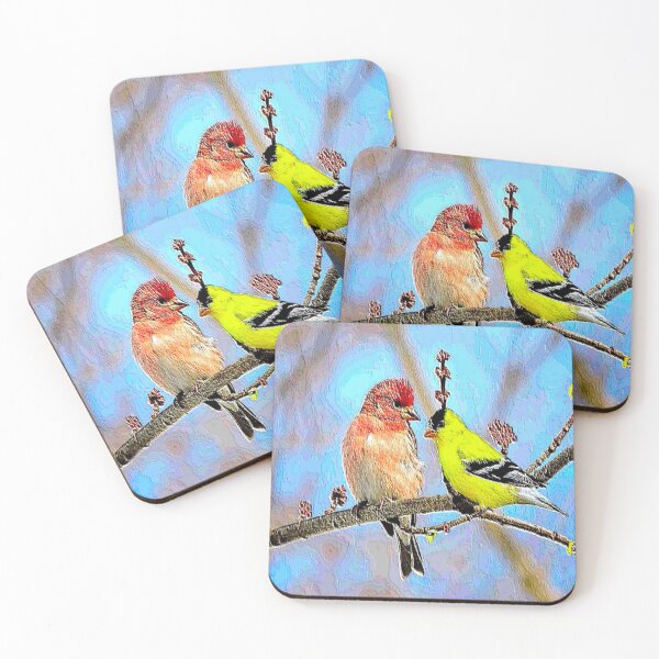 Item preview, Two Finches on a Tree Branch designed and sold by kristalcurt.