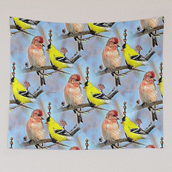 Item preview, Two Finches on a Tree Branch designed and sold by kristalcurt.