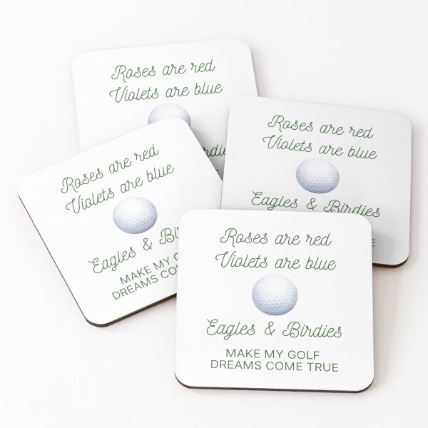 Item preview, Roses are red, Violets are blue, Birdies & Eagles make my Golf Dreams Come True | Golf Art designed and sold by Graphlie.