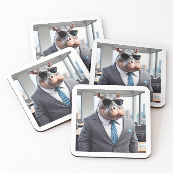 Item preview, Businessan Hippo Cartoon designed and sold by DesignsByElias.