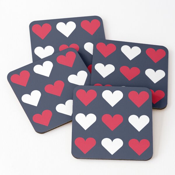 Item preview, Large RED, WHITE and NAVY BLUE LOVE HEARTS designed and sold by RachelMacht.