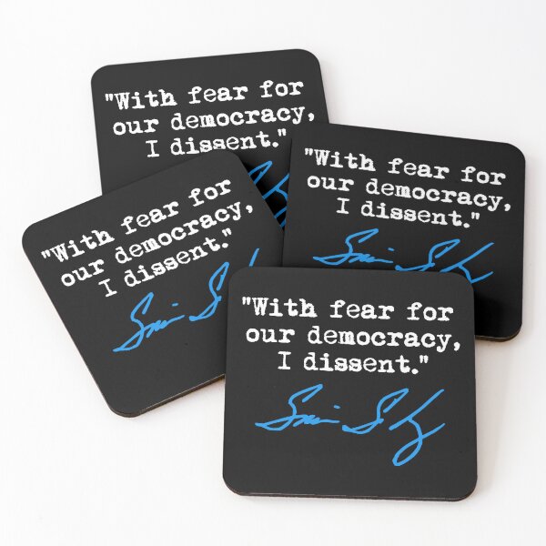 Item preview, With fear for our democracy, I dissent. - Justice Sotomayor (BLUE/white) designed and sold by Thelittlelord.