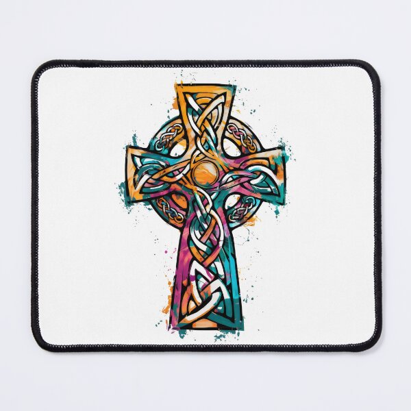 Item preview, Celtic High Cross Colour Splash Abstract Design designed and sold by CELTIC-DESIGNS.