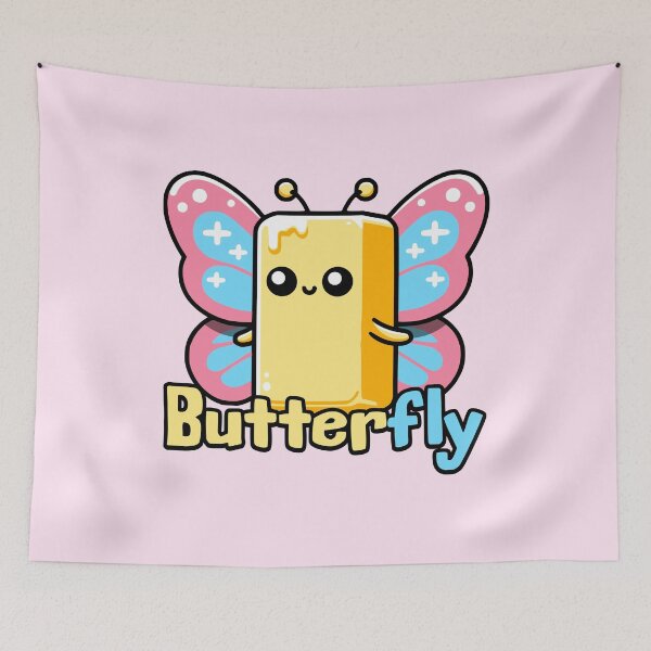 Item preview, Butterfly! Cute Butter Butterfly Pun designed and sold by PMCreative.