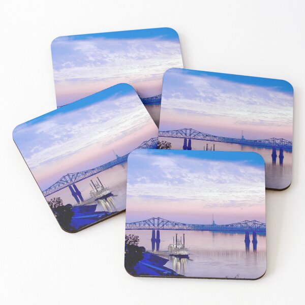 Item preview, Natchez–Vidalia Bridge & Mississippi River, Natchez, Mississippi designed and sold by RocketshipRetro.