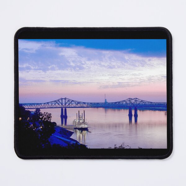 Item preview, Natchez–Vidalia Bridge & Mississippi River, Natchez, Mississippi designed and sold by RocketshipRetro.
