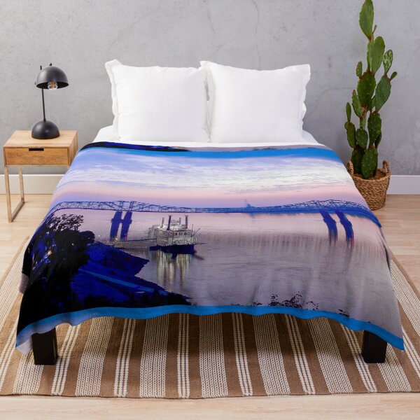Item preview, Natchez–Vidalia Bridge & Mississippi River, Natchez, Mississippi designed and sold by RocketshipRetro.