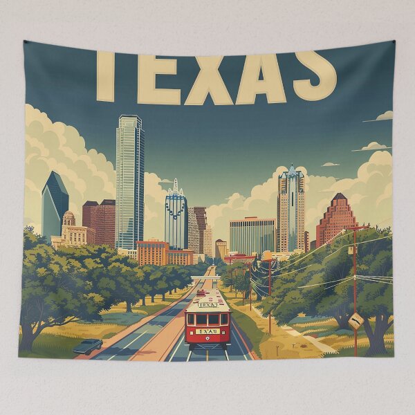 Item preview, Texas City Art designed and sold by nomiraclehere.