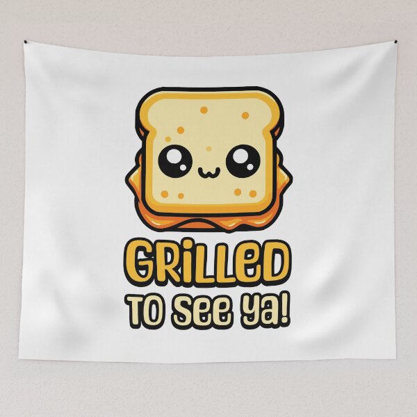 Item preview, Grilled To See Ya! Cute Grilled Cheese Pun designed and sold by PMCreative.