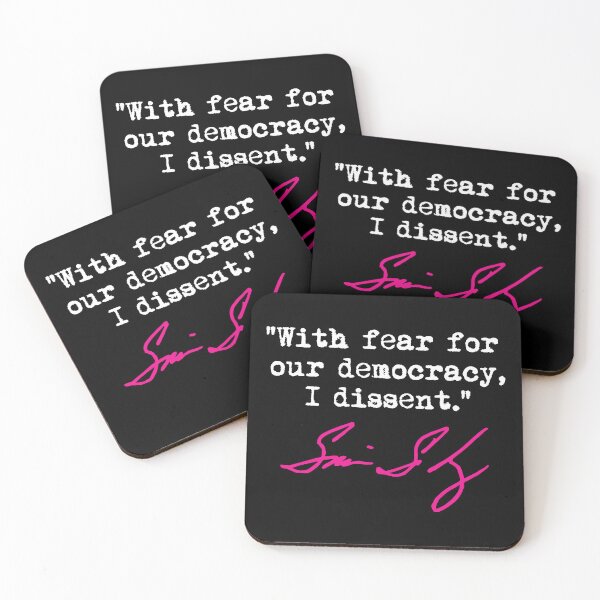 Item preview, With fear for our democracy, I dissent. - Justice Sotomayor (HOT PINK/WHITE) designed and sold by Thelittlelord.