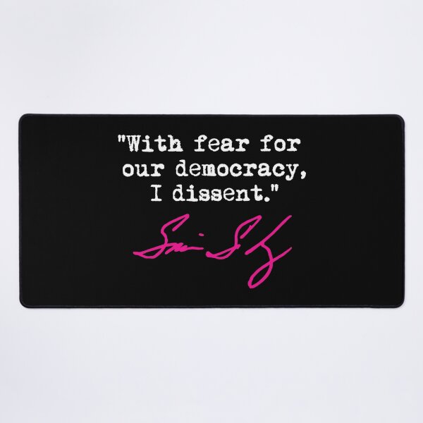 Item preview, With fear for our democracy, I dissent. - Justice Sotomayor (HOT PINK/WHITE) designed and sold by Thelittlelord.