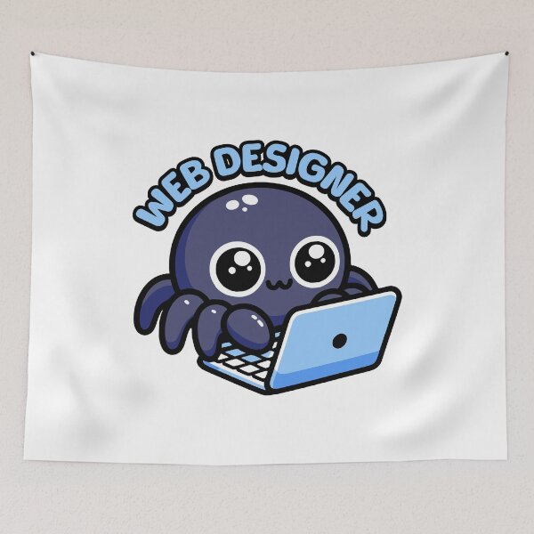 Item preview, Web Designer! Cute Spider Pun designed and sold by PMCreative.