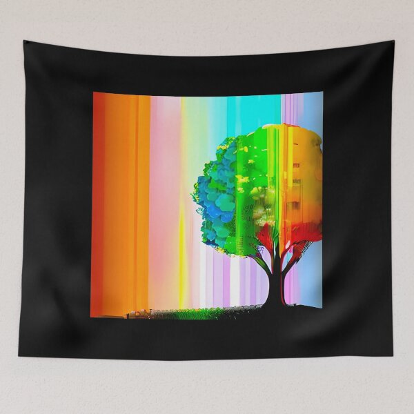Item preview, Rainbow Colored Tree and Sky designed and sold by Marymarice.