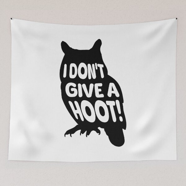 Item preview, I Don't Give A Hoot! Black And White Owl Pun designed and sold by PMCreative.