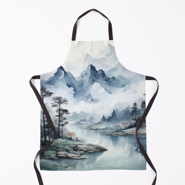 Item preview, Chinese Ink Depiction of Swiss Alps designed and sold by Shutter-Dragon.
