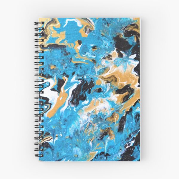 Artikelvorschau, Blauer und goldener Fluss der Farbe entworfen und verkauft von cmag13.